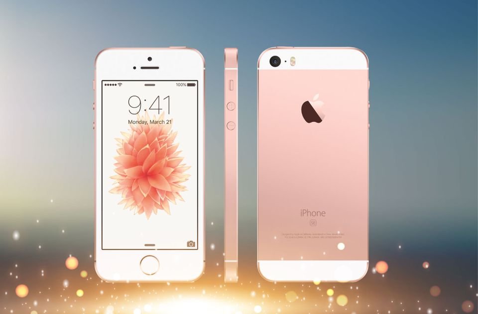 Pink iPhone SE.