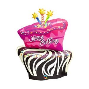 בלון מיילר q36 עוגת יום הולדת זברה שתי קומות - 1 יח