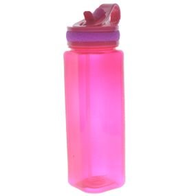 בקבוק שתייה פלסטיק שקוף - 700 מל-  ורוד