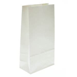 שקית נייר בסיס- לבן 6 יח