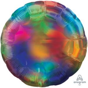 בלון מיילר 18- הולוגרפי צבעים מתחלפים צבעוני עגול