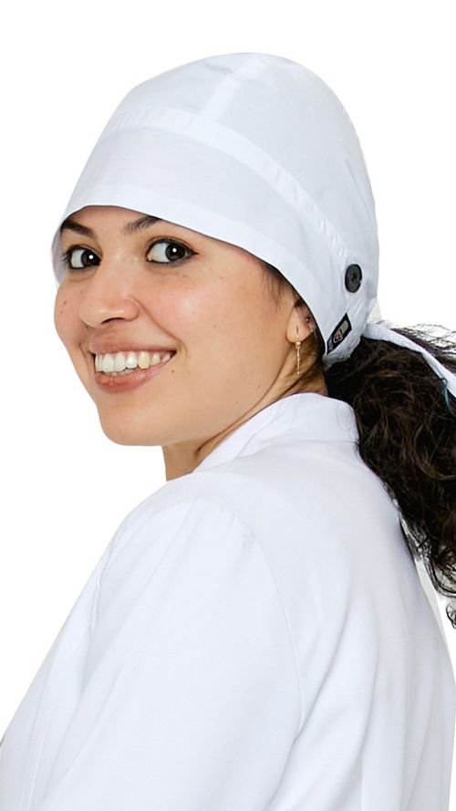 ممرضة قبعة الجمجمة مع أزرار تمديد قناع