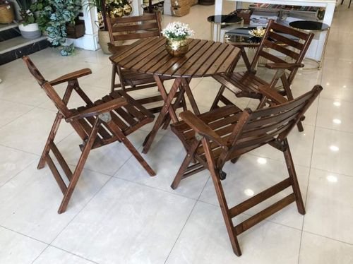 طاولات وكراسي خشب زان بينطوو