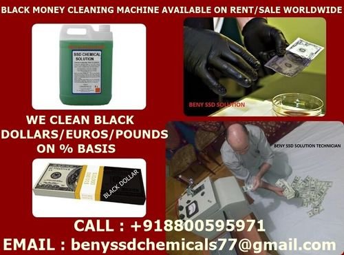 BLACK MONEY CLEANING CHEMICALS