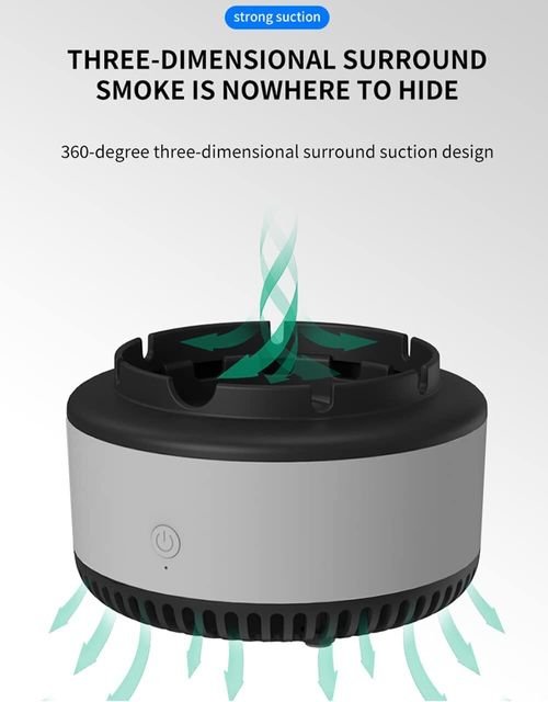أجهزة تنقية الهواء مزيل الرائحة شفط دخان السجائر - تنقية الهواء منفضة سجائر ذكية لتصفية الدخان