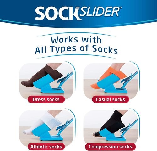 تخلص من انحناء الظهر أدوات المساعدة في ارتداء الملابس Sock Slider - مساعد لبس الجوارب لكبار السن
