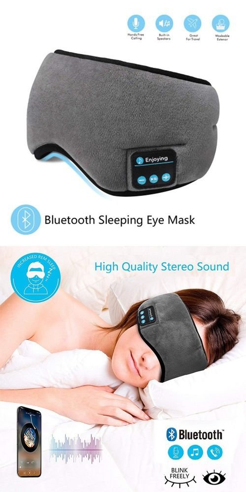 قناع العين مع سماعة لاسلكية للنوم والتأمل والأرق قناع النوم الأفضل بالعالم بتقنية البلوتوث وتصميم