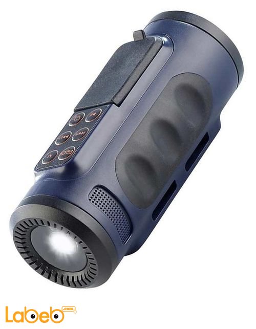 مشغل MP3 مع مكبر صوت وضوء فلاش من iBeat - سعة 2 جيجابايت - لون أزرق