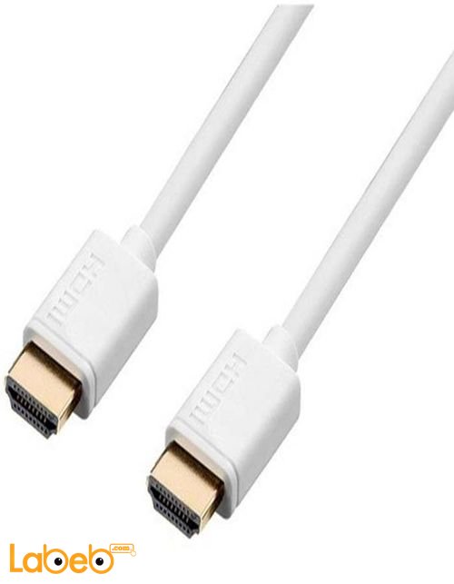 كابل HDMI مع طبقة حماية مرنة من بروميت - 1.5 متر - لون أبيض