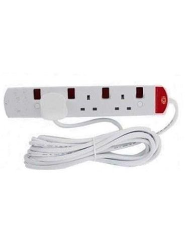 UMS Extension Cord with 4 Entries - 5 Meter - White - TS4313N Model