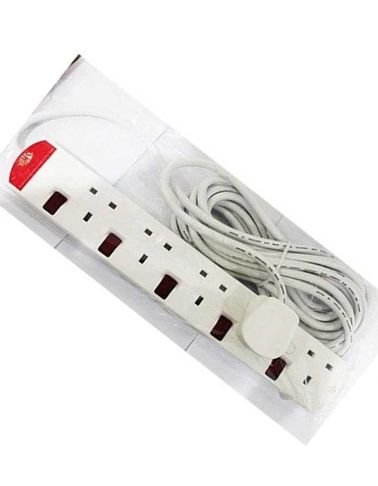 UMS Extension Cord with 5 Entries - 5 Meter - White - TS5313N Model
