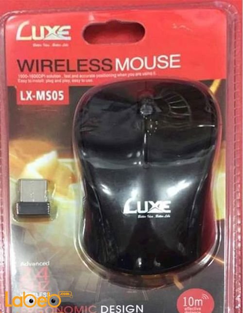 LUXE Wireless Mouse - 10m - 2.4Ghz - black color - LX-MS05