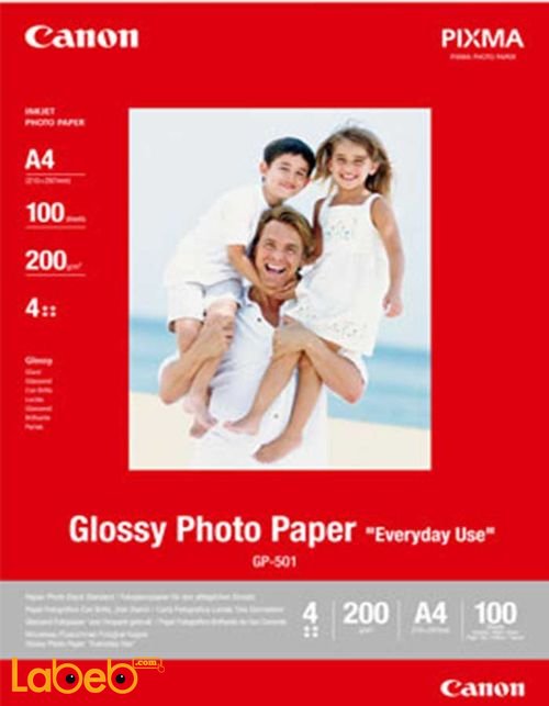 Canon Glossy Photo Paper - 4 stars - 200 gsm - GP-501 A4 Model