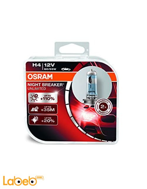 Osram Night Breaker Laser - 55-60W - 40m longer - H4 model
