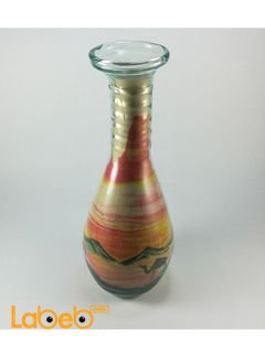 Sand Art glass bottle Colorful - Large size - names dates design