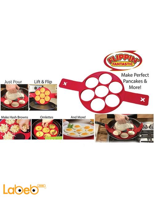 Flippin fantastic Silicone pancakes mold & more - With 7 circles