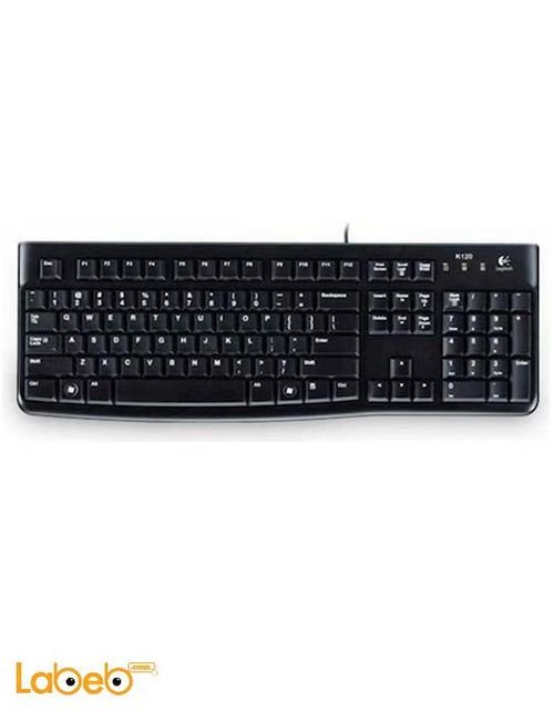 لوحة مفاتيح سلكية K120 لوجيتيك - لون أسود - 920-002495
