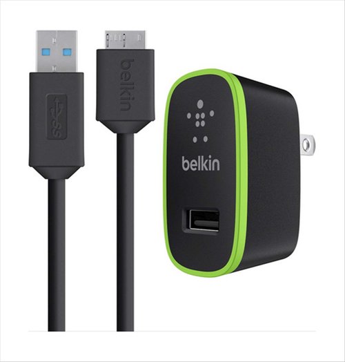 Belkin Home Charger with USB 3.0 Micro-B Cable -10W - Black color