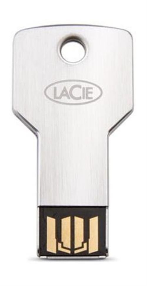 LaCie PetiteKey Flash Drive - 8GB - Silver color - model 9000346