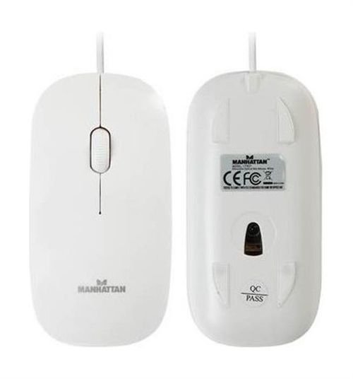 Manhattan Silhouette Optical Wired Mouse - White color (177627)