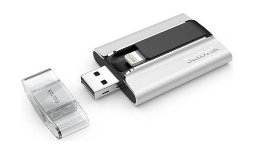 SanDisk iXpand USB Flash Drive - 32GB - silver - SDIX-032G-G57