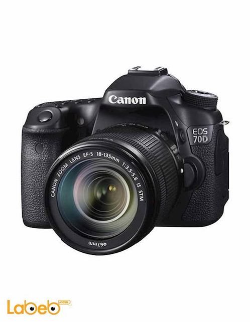 كاميرا كانون الرقمية - عدسة 18-135 مم - 20.2 ميجابكسل - EOS 70D
