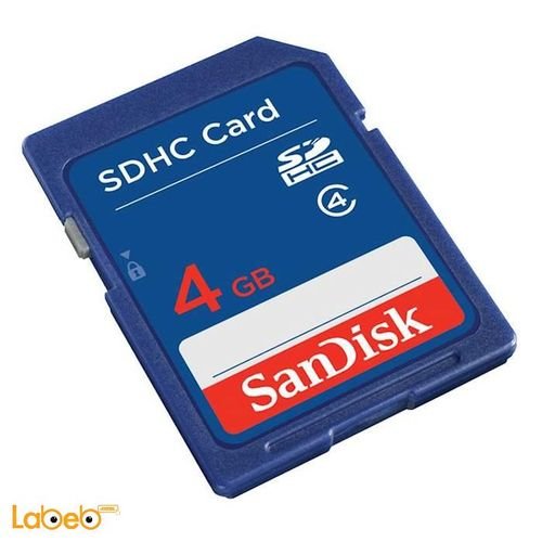 Sandisk SDHC - 4GB - Class 4 Memory Card - SDSDB-004G-B35 model