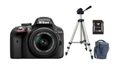 كاميرا نيكون D3300 الرقمية SLR مع عدسة 18-55 مم + حامل + حقيبة + 32GB