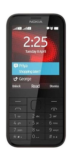 Nokia 225 - 8MB - 2MP - 2.8-Inch Dual Sim Phone - Black color