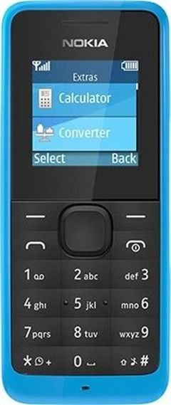 Nokia 105 Dual-SIM Phone - 8MB - 1.4inch - Cyan - NOKIA 105