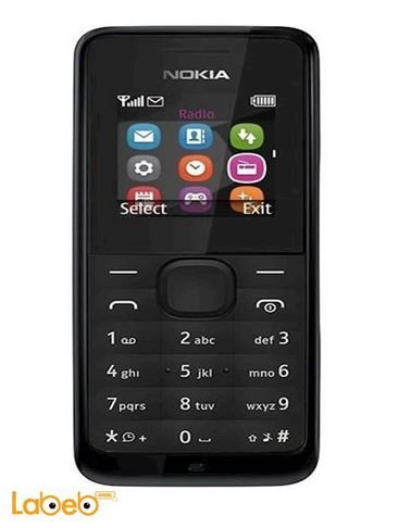 Nokia 105 - 2G - Black color - model NOKIA 105
