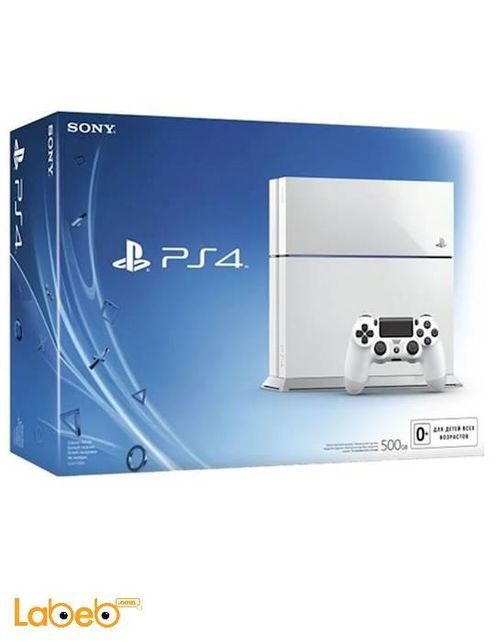 Sony PlayStation 4 500GB Console - White - PS4-500GB+HDT+2CON