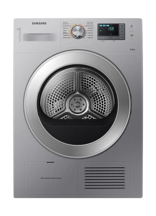 Samsung Front Load Condenser Dryer - 8Kg - Silver -DV80H4000CS/NQ
