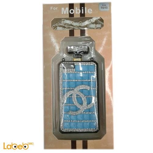 Blue and silver mobile Back cover for Samsung 5S