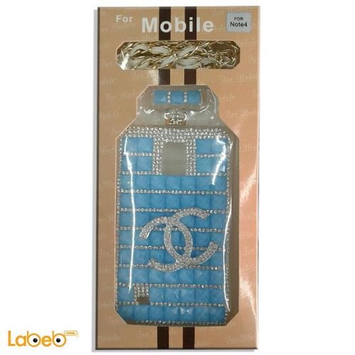 for mobile Back cover mobile - Galaxy Note 4 - Blue and Silver
