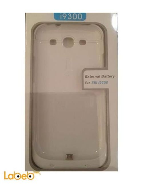 mobile cover & charger - for Samsung Galaxy S3 - 3500mAh - White