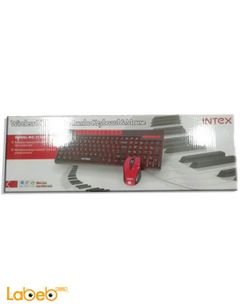 لوحة مفاتيح وفأرة لاسلكيات انتيكس - لون احمر واسود - IT DUO801