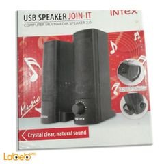 Intex usb computer speaker 2.0 - black color - frequency 20Hz