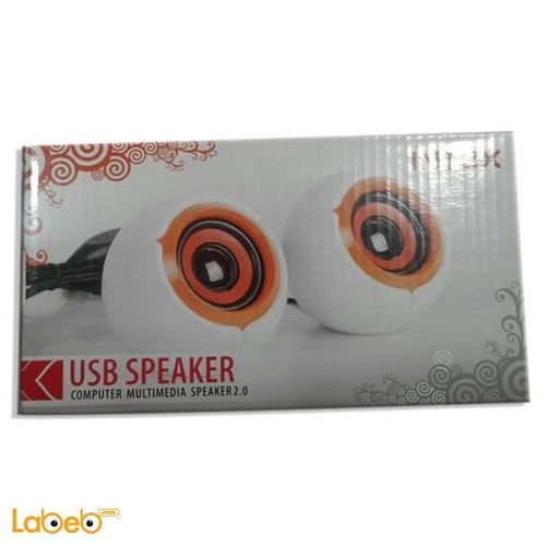 Intex computer multimedia speaker - White & Orange color - IT 357
