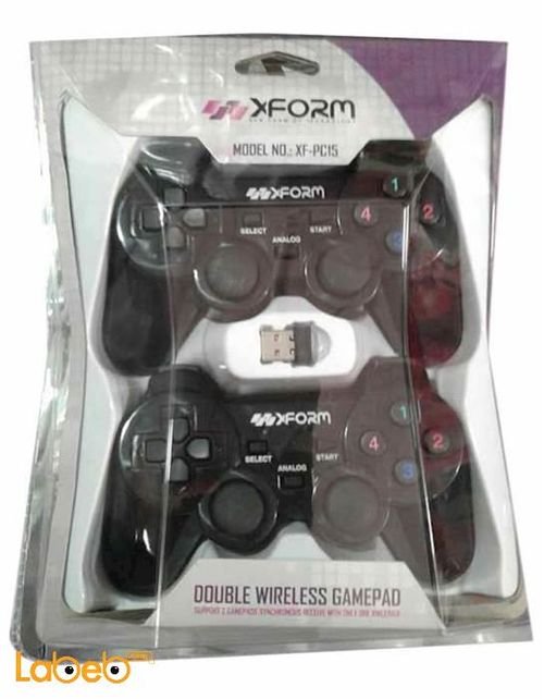 Xform Double wireless gamepad - black color - RF 2.4 - XF-PC15