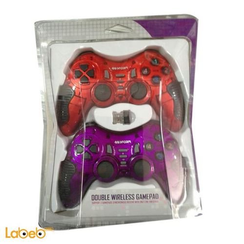 Xform Double wireless game controller - red and purple - XF-PC17
