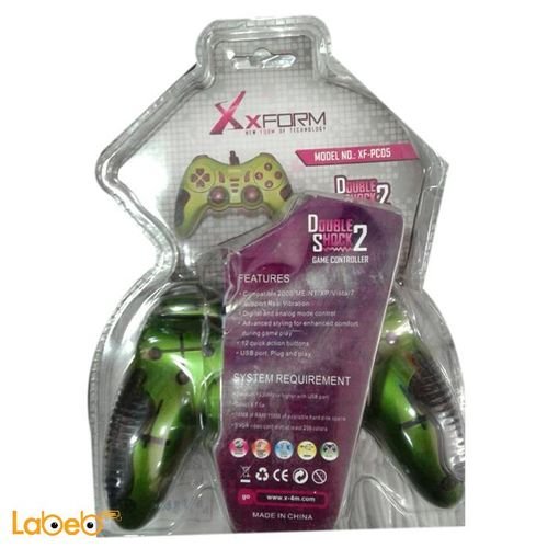 Xform Single shock game controller - green color - xf-pc05