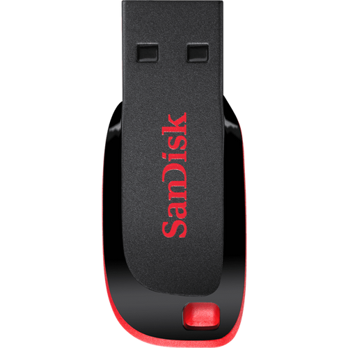 فلاش USB سانديسك - 16 جيجابايت - usb 2.0 - لون أسود وأحمر
