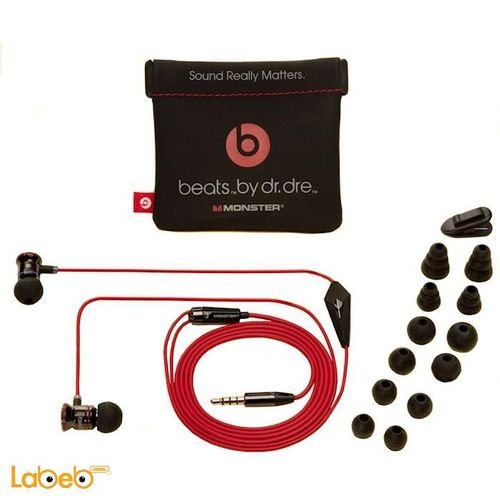 Beats Earphones - Dr dre design - with microphone - Red color
