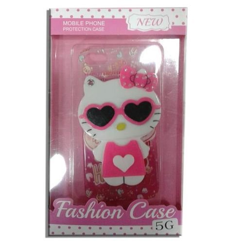 Mobile back cover - for samsung galaxy 5J - pink & Hello kitty