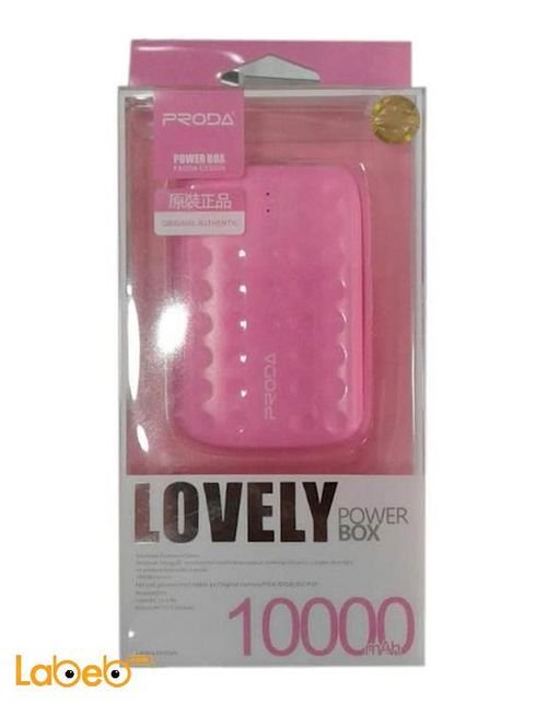 Proda power box Power bank - 10000mAh - Pink color