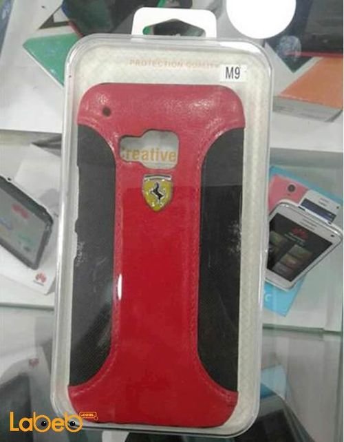 Ferrari Mobile back cover - for HTC M9 smartphone - red color
