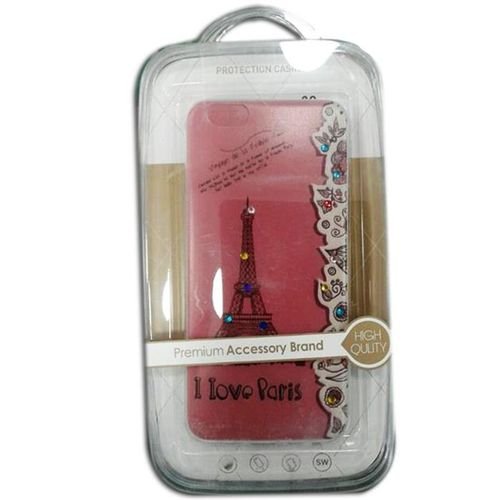 Mobile back cover - for iphone 6S - Pink Eiffel tower design