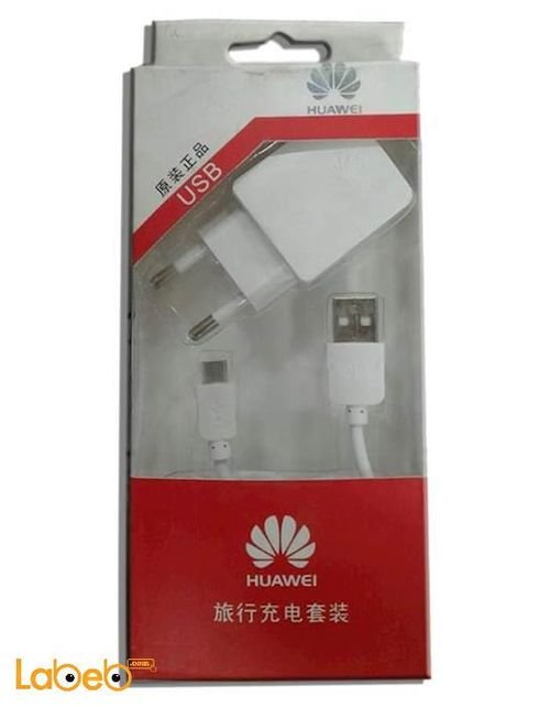 شاحن Micro USB هواوي - عظمة وكابل - لون ابيض، TS-UCO38
