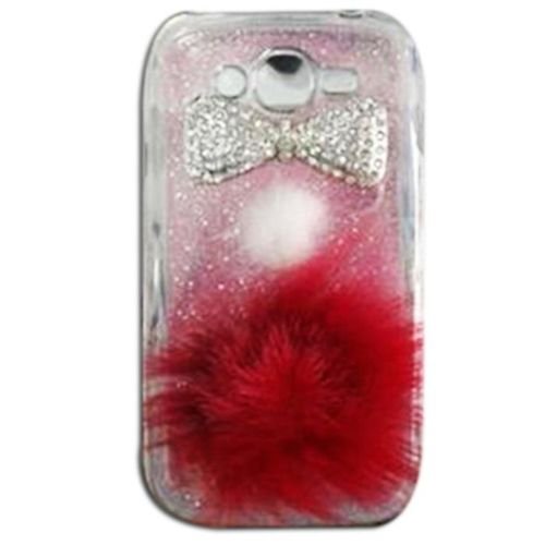 Galaxy S3 protective case - Pink with Shining stones silver kush